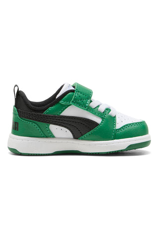 Bele in zelene superge z velcro trakom Puma Rebound V6 Lo AC+ Inf
