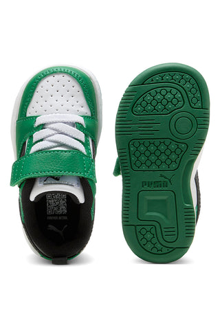 Bele in zelene superge z velcro trakom Puma Rebound V6 Lo AC+ Inf