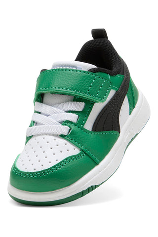 Bele in zelene superge z velcro trakom Puma Rebound V6 Lo AC+ Inf