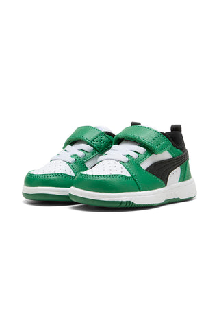 Bele in zelene superge z velcro trakom Puma Rebound V6 Lo AC+ Inf