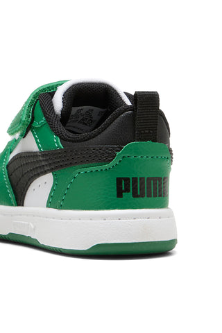 Bele in zelene superge z velcro trakom Puma Rebound V6 Lo AC+ Inf