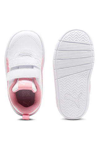 Bele in roza superge z velcro trakom in pikastimi detajli Puma Courtflex V3 Dotty V Inf