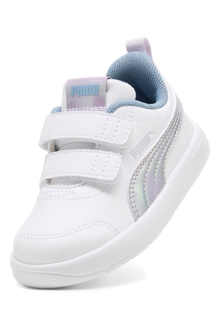Bele superge z iridescentnimi detajli Puma Courtflex V3 SpaceBelle VInf