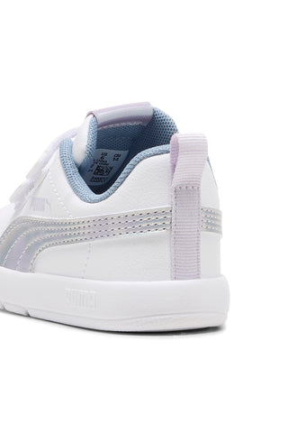 Bele superge z iridescentnimi detajli Puma Courtflex V3 SpaceBelle VInf