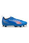 Modri nogometni čevlji iz sintetičnega materiala Puma Ultra 6 Play FG/AG Jr