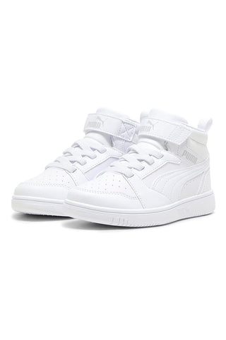 Visoke bele superge z velcro trakom Puma Rebound V6 Mid AC+ PS
