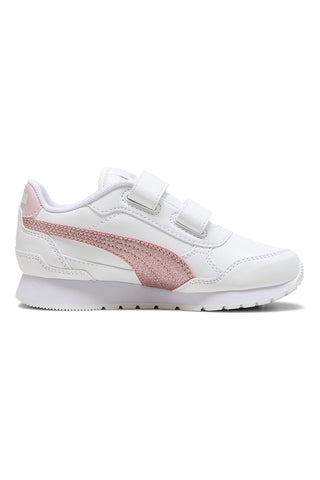 Bele superge z roza bleščečo črto Puma ST Runner v4 SL Glitter V PS
