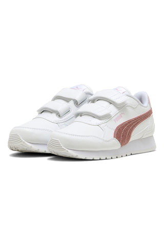 Bele superge z roza bleščečo črto Puma ST Runner v4 SL Glitter V PS