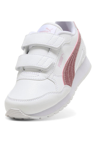 Bele superge z roza bleščečo črto Puma ST Runner v4 SL Glitter V PS
