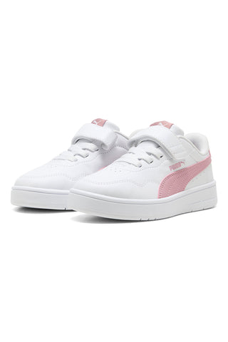 Bele superge z rožnatimi detajli Puma Court Lally AC+ PS