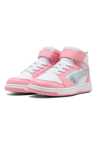 Visoke bele in roza superge Puma Rebound V6 Mid Space Belle AC+PS