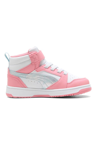 Visoke bele in roza superge Puma Rebound V6 Mid Space Belle AC+PS