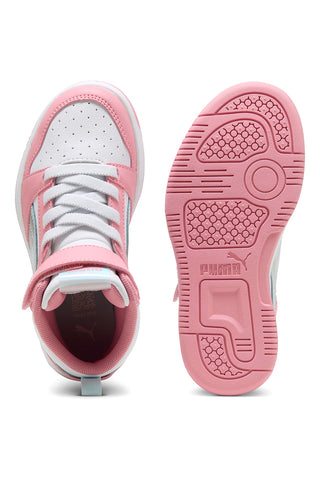 Visoke bele in roza superge Puma Rebound V6 Mid Space Belle AC+PS