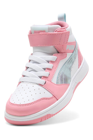 Visoke bele in roza superge Puma Rebound V6 Mid Space Belle AC+PS