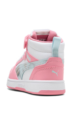 Visoke bele in roza superge Puma Rebound V6 Mid Space Belle AC+PS