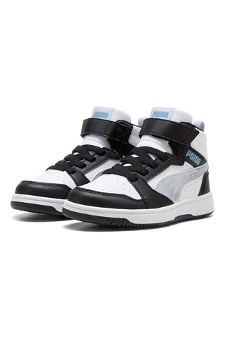Visoke črno-bele superge Puma Rebound V6 Mid Space Belle AC+PS