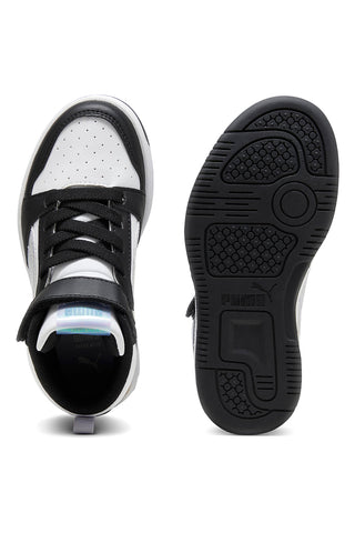 Visoke črno-bele superge Puma Rebound V6 Mid Space Belle AC+PS