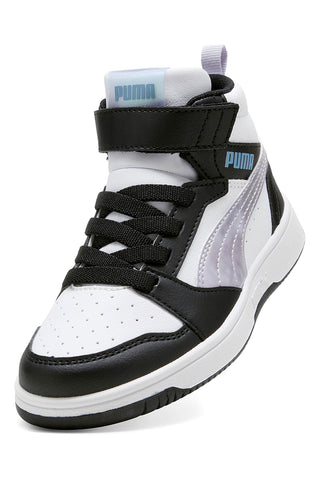 Visoke črno-bele superge Puma Rebound V6 Mid Space Belle AC+PS
