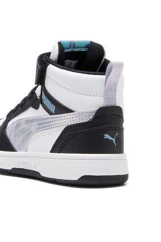 Visoke črno-bele superge Puma Rebound V6 Mid Space Belle AC+PS