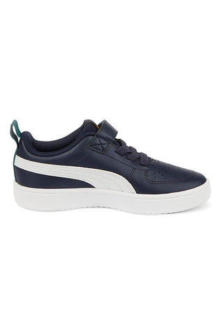Modri navijski čevlji z belimi detajli za otroke Puma Rickie AC+ PS