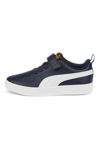 Modri navijski čevlji z belimi detajli za otroke Puma Rickie AC+ PS