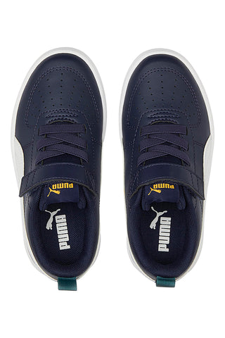 Modri navijski čevlji z belimi detajli za otroke Puma Rickie AC+ PS