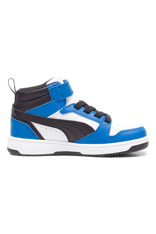 Bele in modre superge z velcro trakom Puma Rebound V6 Mid AC+ PS