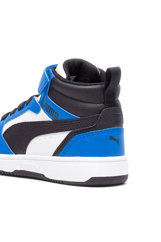 Bele in modre superge z velcro trakom Puma Rebound V6 Mid AC+ PS