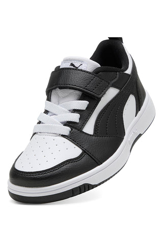 Črni in beli superge z zapenjanjem Puma Rebound V6 Lo AC+ PS