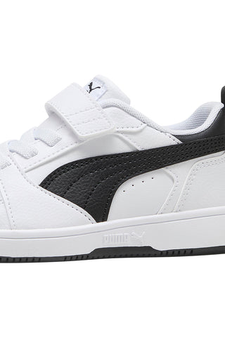 Otroški črno-beli športni copati Puma Rebound V6 Lo AC+ PS