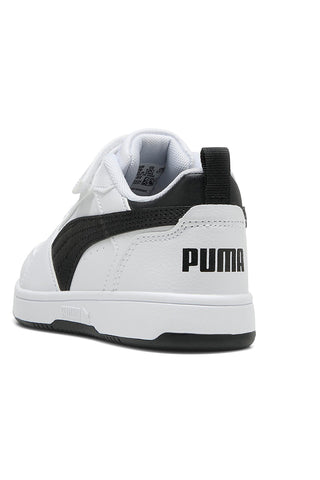 Otroški črno-beli športni copati Puma Rebound V6 Lo AC+ PS
