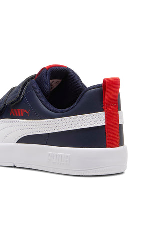 Modri superge z dvojnim trakom in belimi detajli Puma Courtflex V3 V PS
