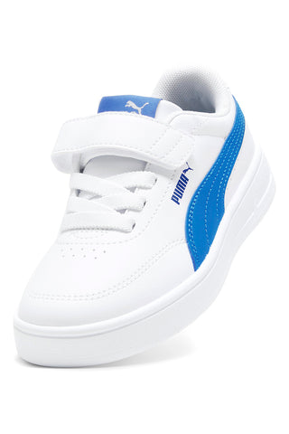 Bele čevlje z modrimi detajli Puma Court Classic Clean AC+ PS