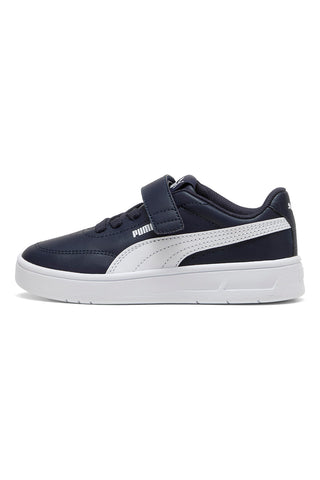 Modri športni copati z belimi detajli Puma Court Classic Clean AC+ PS