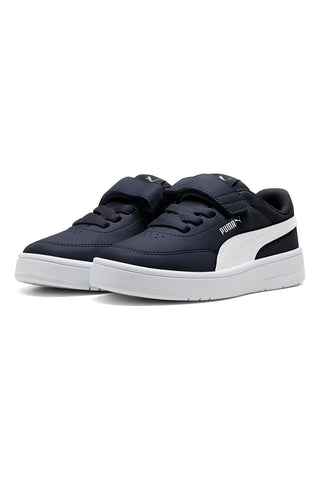 Modri športni copati z belimi detajli Puma Court Classic Clean AC+ PS