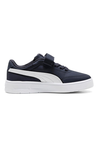 Modri športni copati z belimi detajli Puma Court Classic Clean AC+ PS