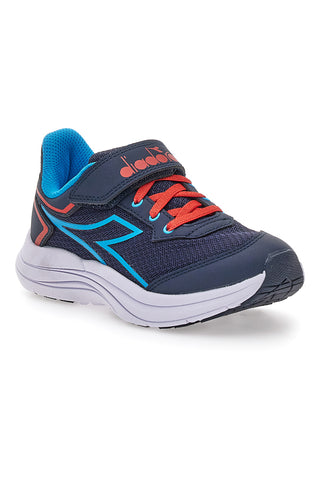 Modri športni čevlji z rdečimi detajli in zapenjanjem na velcro Diadora SNIPE 3 JR