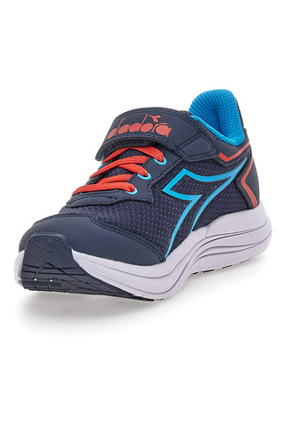 Modri športni čevlji z rdečimi detajli in zapenjanjem na velcro Diadora SNIPE 3 JR