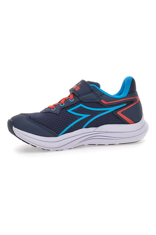 Modri športni čevlji z rdečimi detajli in zapenjanjem na velcro Diadora SNIPE 3 JR