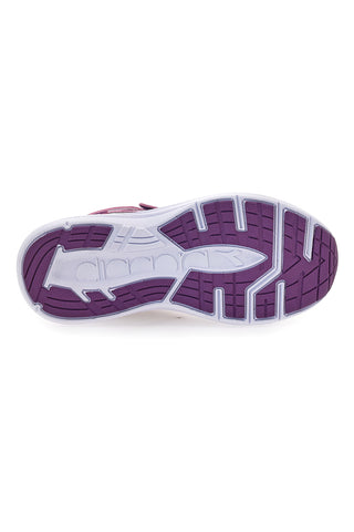 Sivi in fuksijevi športni superge z velcro trakom Diadora Snipe 3 JR
