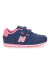 Modri športni copati z roza detajli in velcro zaponko New Balance 500