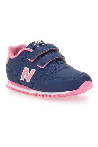 Modri športni copati z roza detajli in velcro zaponko New Balance 500