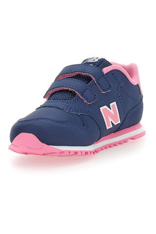 Modri športni copati z roza detajli in velcro zaponko New Balance 500