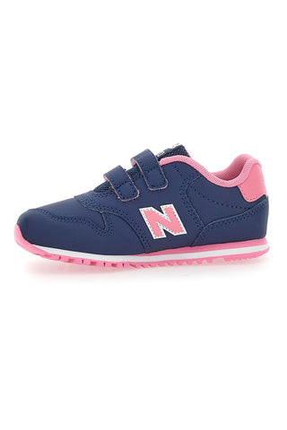 Modri športni copati z roza detajli in velcro zaponko New Balance 500