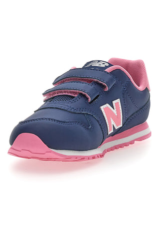 Modri športni copati z roza detajli in velcro zaponko New Balance 500