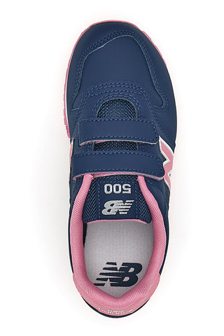 Modri športni copati z roza detajli in velcro zaponko New Balance 500