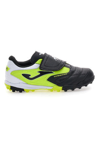Črni in rumeni fluo nogometni čevlji z zapenjanjem na velcro Joma CANCHA JR 2501