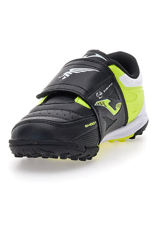 Črni in rumeni fluo nogometni čevlji z zapenjanjem na velcro Joma CANCHA JR 2501