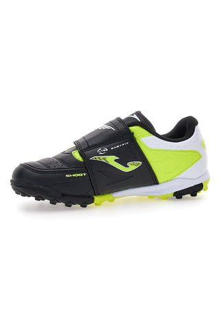 Črni in rumeni fluo nogometni čevlji z zapenjanjem na velcro Joma CANCHA JR 2501