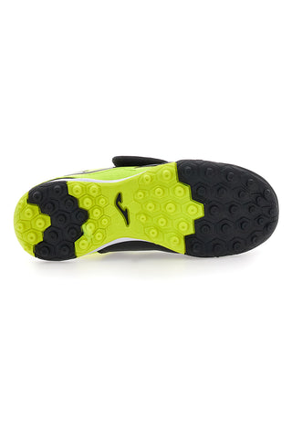 Črni in rumeni fluo nogometni čevlji z zapenjanjem na velcro Joma CANCHA JR 2501
